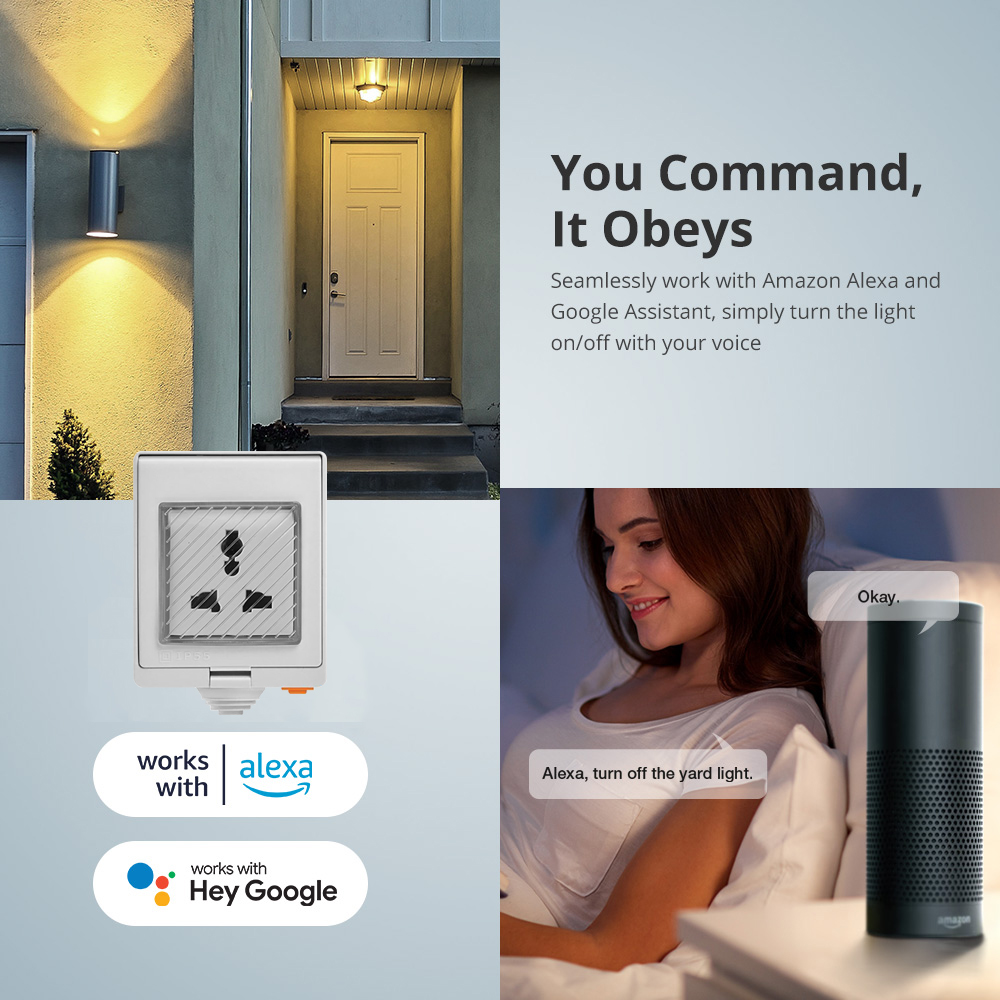 Avoir IP55 Tuya Smart Waterpro - Outdoor Power Outlet With Remote Control ulasan dan harga