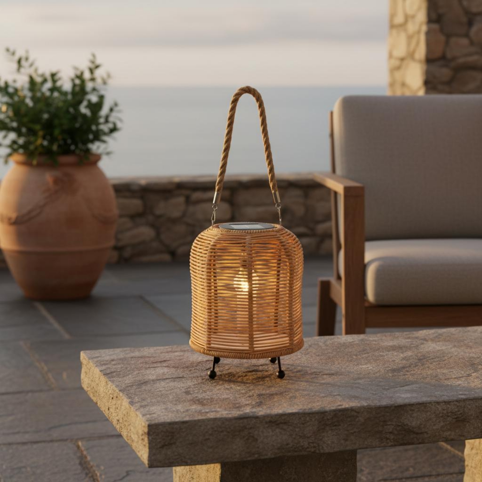 Handwoven Solar Lantern Braide - Outdoor Power For Lights ulasan dan harga
