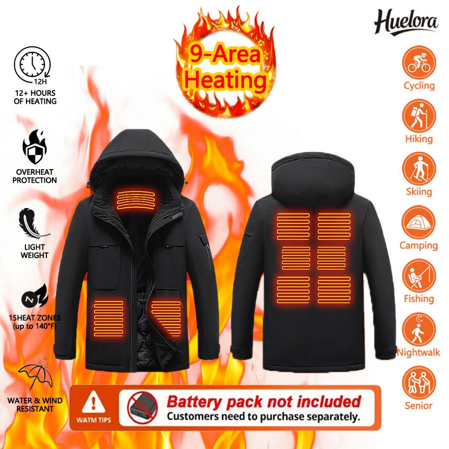 Huelora 9 Area Heating Jacket  - Outdoor Power Not Working ulasan dan harga