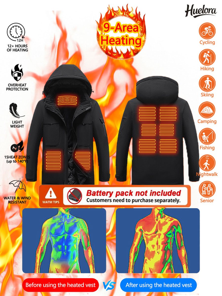 Huelora 9 Area Heating Jacket  - Outdoor Power Not Working ulasan dan harga