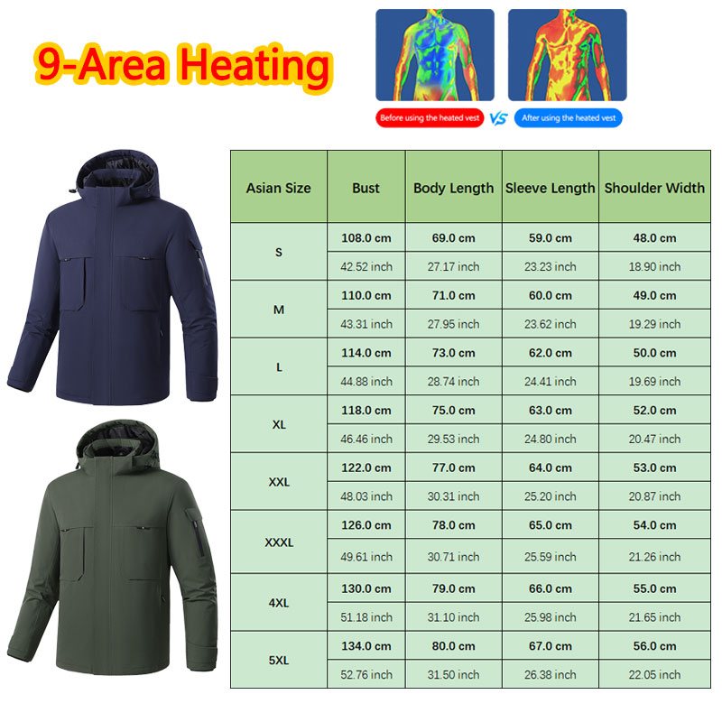Huelora 9 Area Heating Jacket  - Outdoor Power Not Working ulasan dan harga