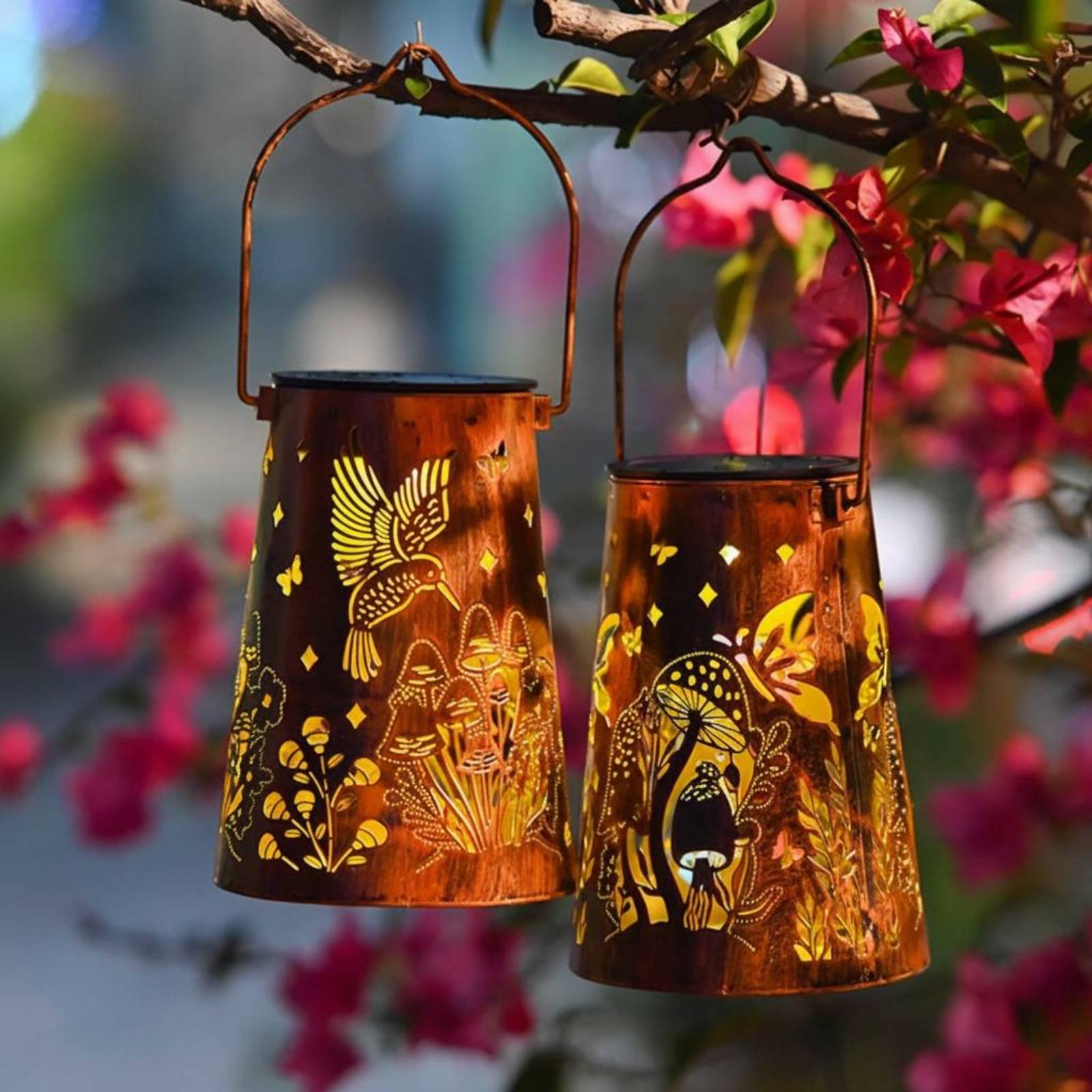 Floral Garden Lantern Pattern  - Outdoor Power For Lights ulasan dan harga