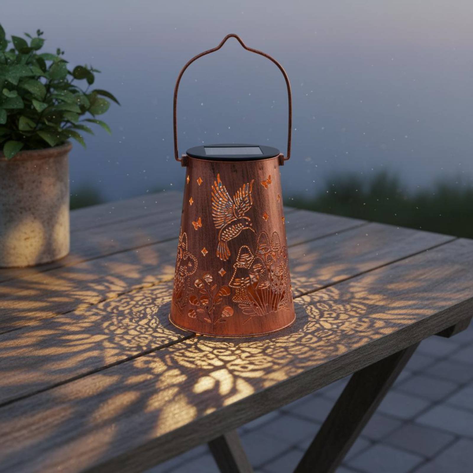 Floral Garden Lantern Pattern  - Outdoor Power For Lights ulasan dan harga