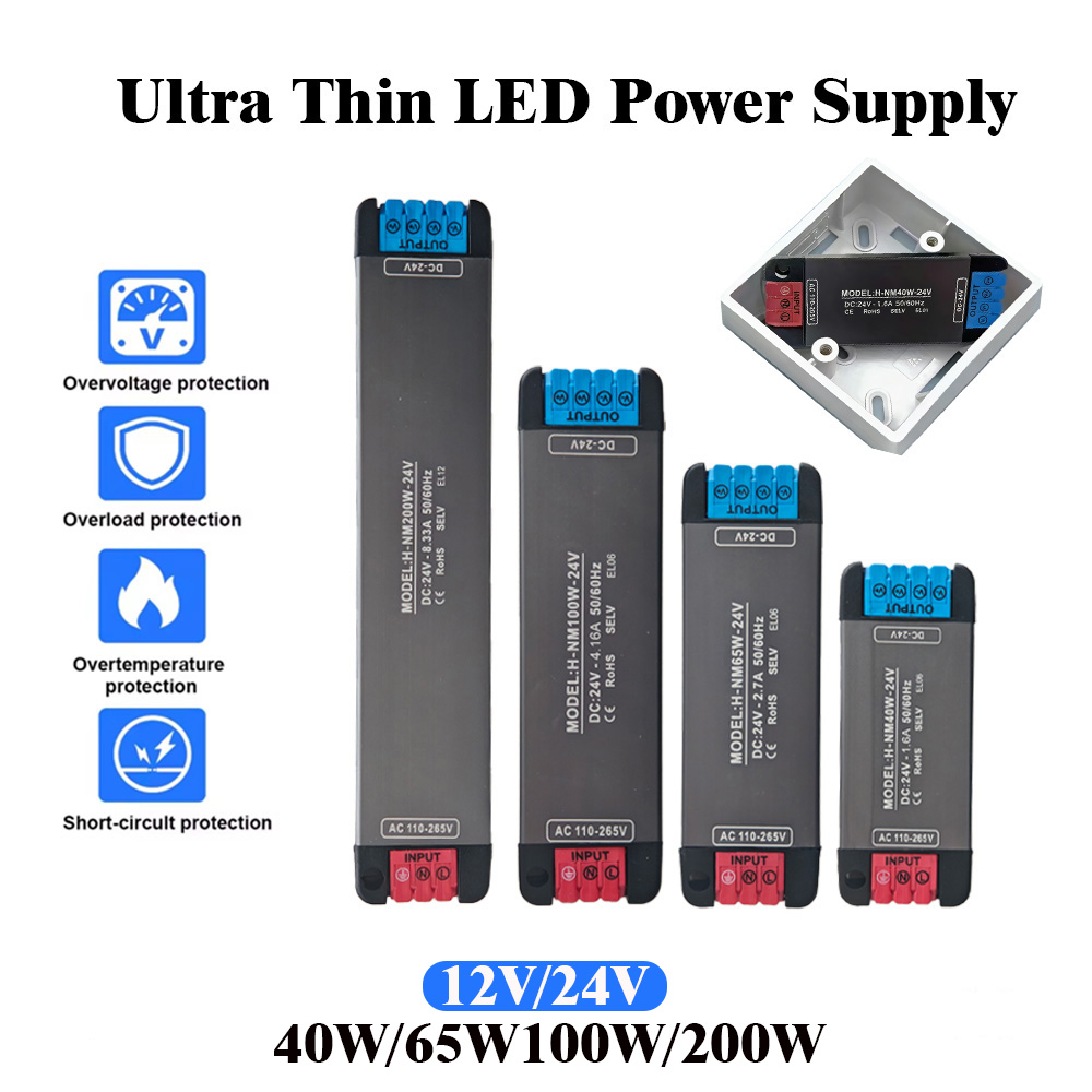 DC24V 200W 100W 65W 40W  Ultra - Outdoor Power Supply 12V ulasan dan harga