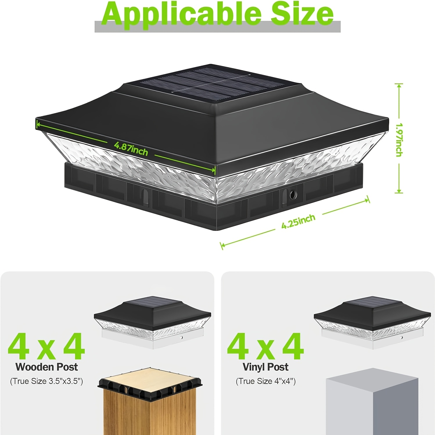 8 Pack/ 12 Pack Solar Post Cap - Outdoor Power Post ulasan dan harga