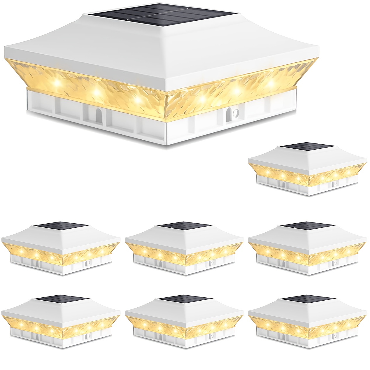 8 Pack/ 12 Pack Solar Post Cap - Outdoor Power Post ulasan dan harga