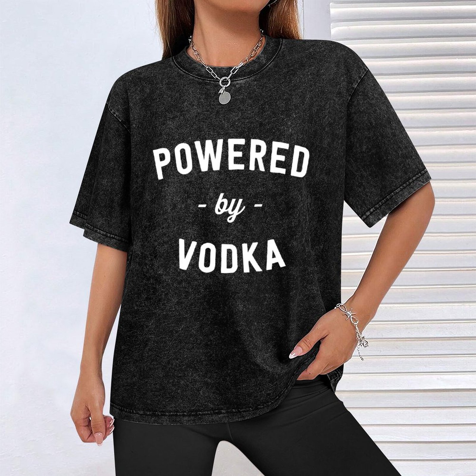 Powered By Vodka T-Shirt Work  - Outdoor Power Not Working ulasan dan harga