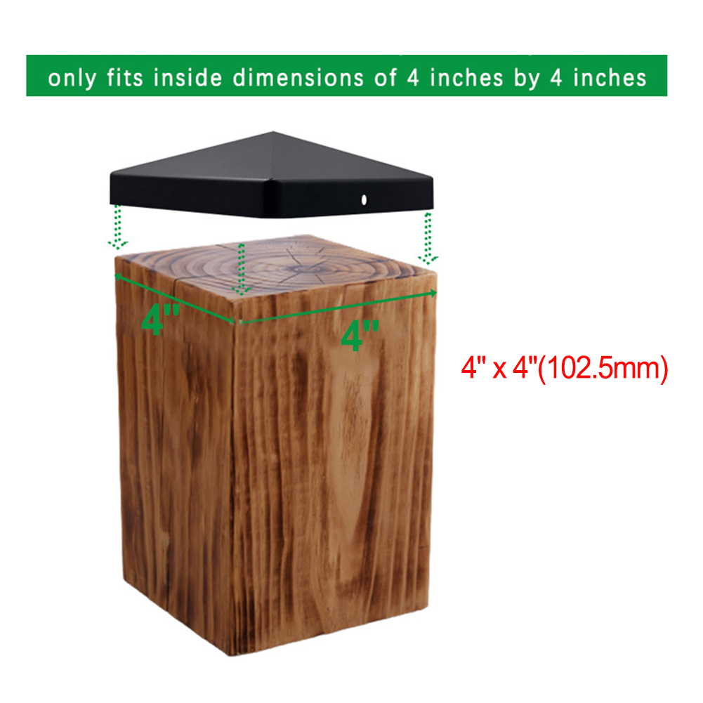 1/4Pcs 4x4 Inch Black ABS Plas - Outdoor Power Post ulasan dan harga