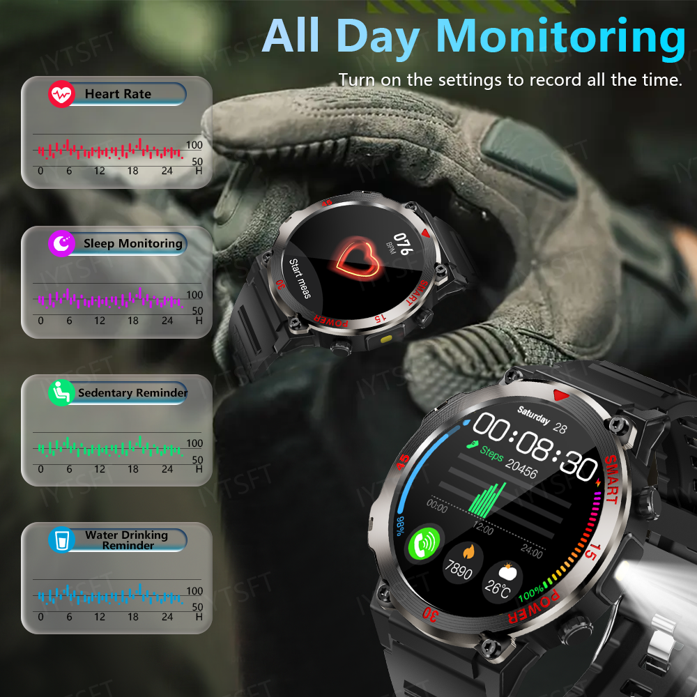 LAXASFIT New Smart Watch Men's - Outdoor Power Hours ulasan dan harga