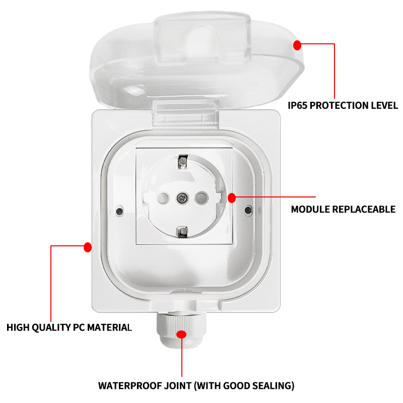 IP65 Waterproof Surface-Mount  - Outdoor Power Socket ulasan dan harga