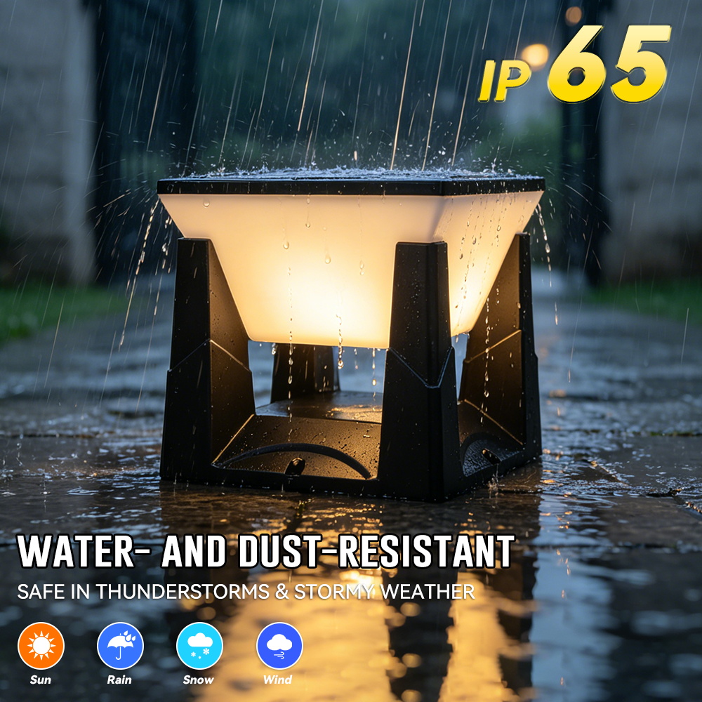 3-Color Solar Post Light IP65  - Outdoor Power Post ulasan dan harga