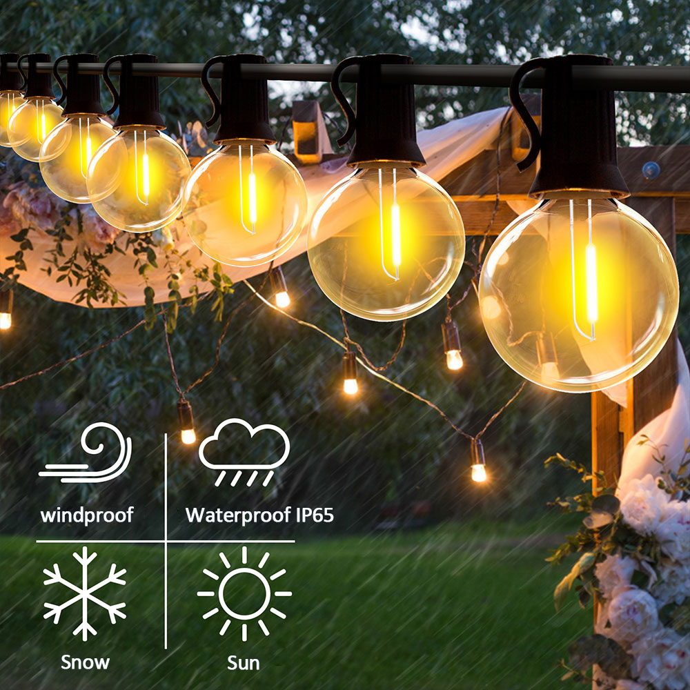 Solar String Lights Outdoor G4 - Outdoor Power Post ulasan dan harga