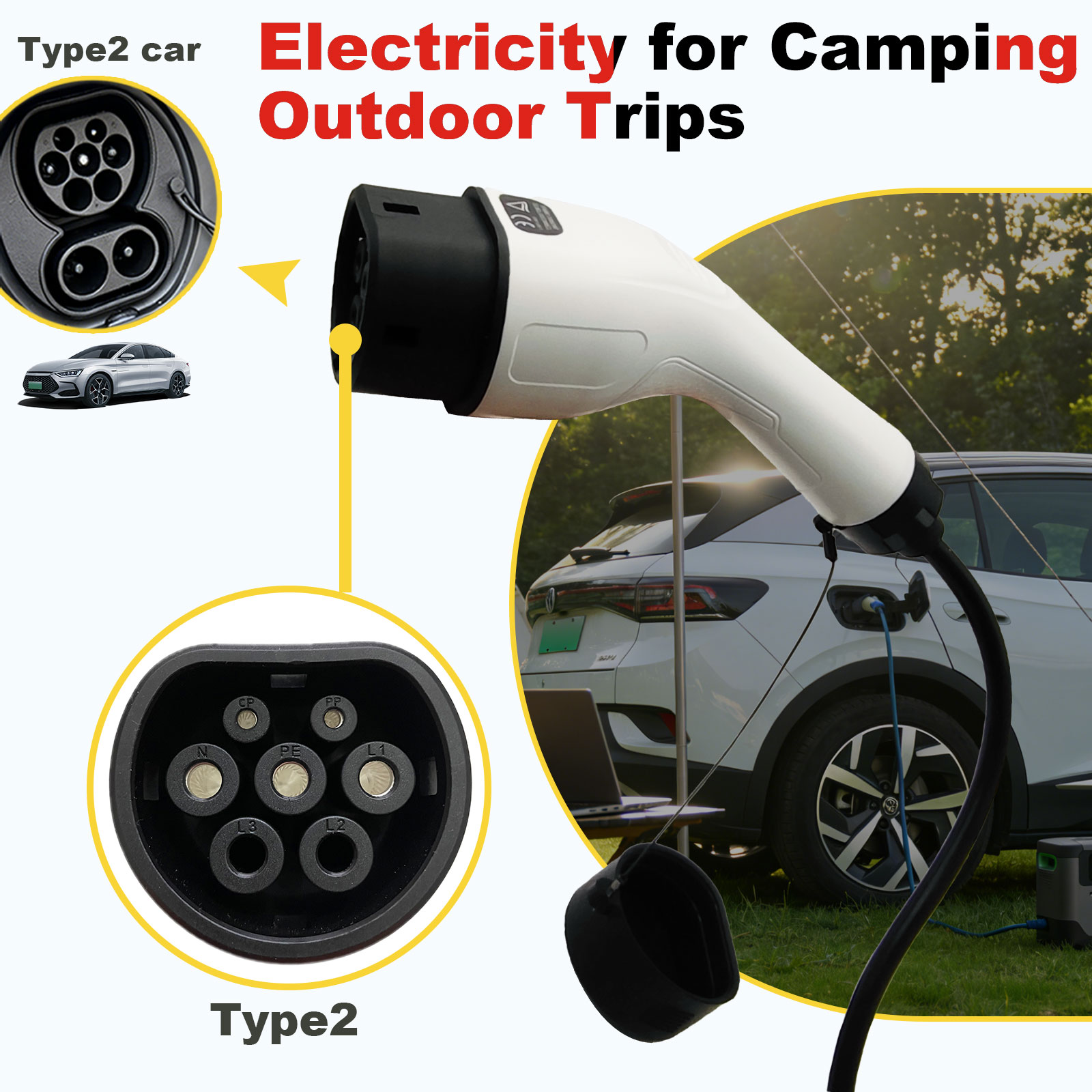 Type2 V2L Discharge Adapter 16 - Outdoor Power Socket ulasan dan harga