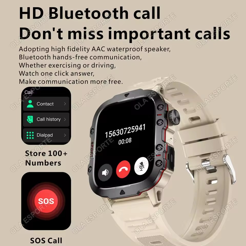 2026 New Military Smart Watch  - Outdoor Power Hours ulasan dan harga