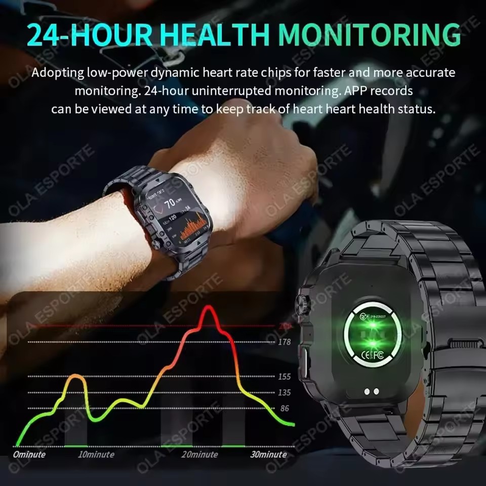 2026 New Military Smart Watch  - Outdoor Power Hours ulasan dan harga