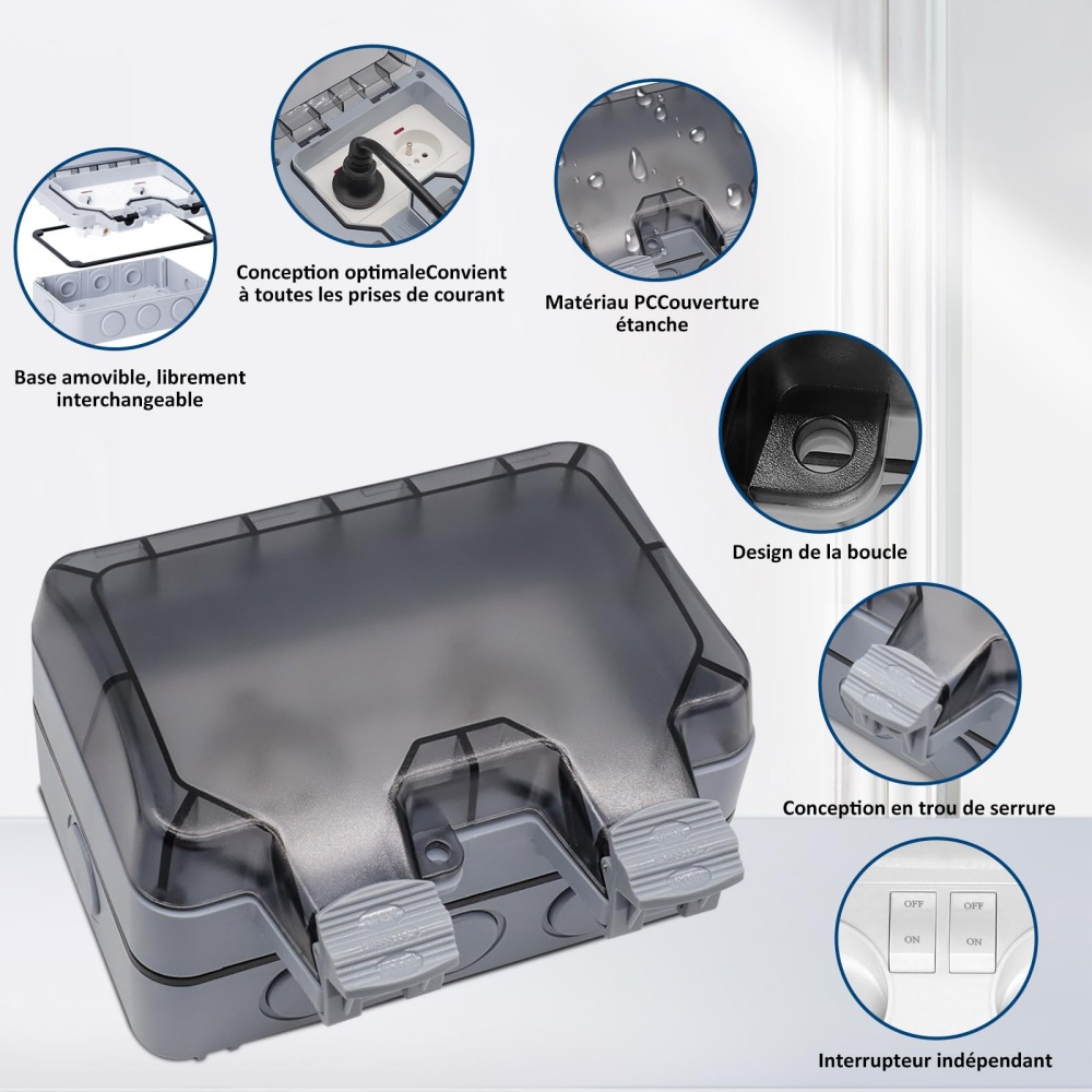 EIOMR France IP66 Weatherproof - Outdoor Power Socket ulasan dan harga
