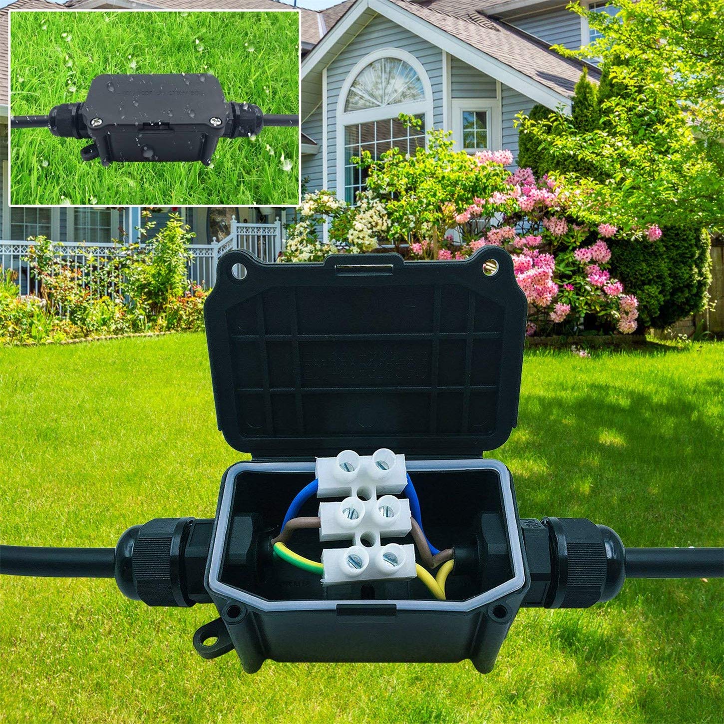 2 Way Outdoor Waterproof IP66  - Outdoor Power Wire ulasan dan harga