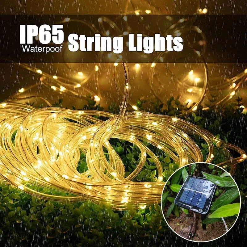 LED Solar Strip Rope Tube Fair - Outdoor Power Post ulasan dan harga