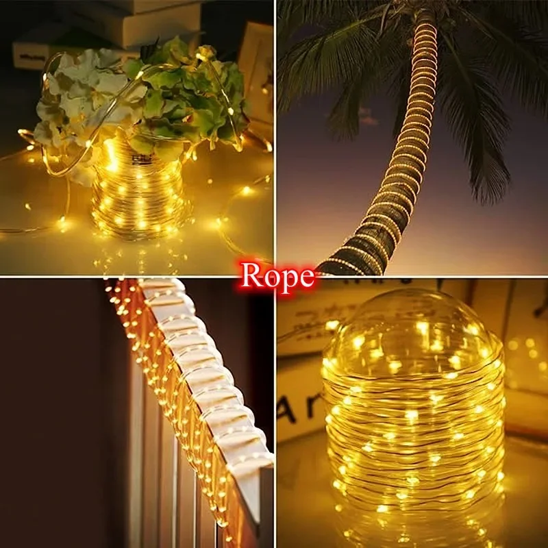 LED Solar Strip Rope Tube Fair - Outdoor Power Post ulasan dan harga