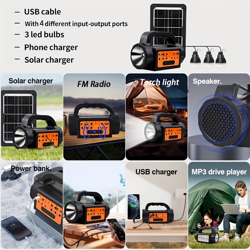 Solar Rechargeable Camping Lig - Outdoor Power For Lights ulasan dan harga