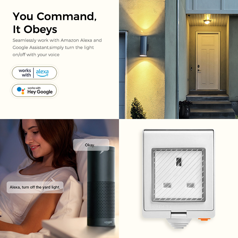 Avoir IP55 Tuya Wifi Smart Wat - Outdoor Power Outlet With Remote Control ulasan dan harga