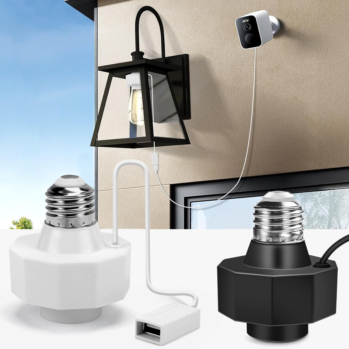 USB Light Socket Outlet Adapte - Outdoor Power Adapter Wyze ulasan dan harga