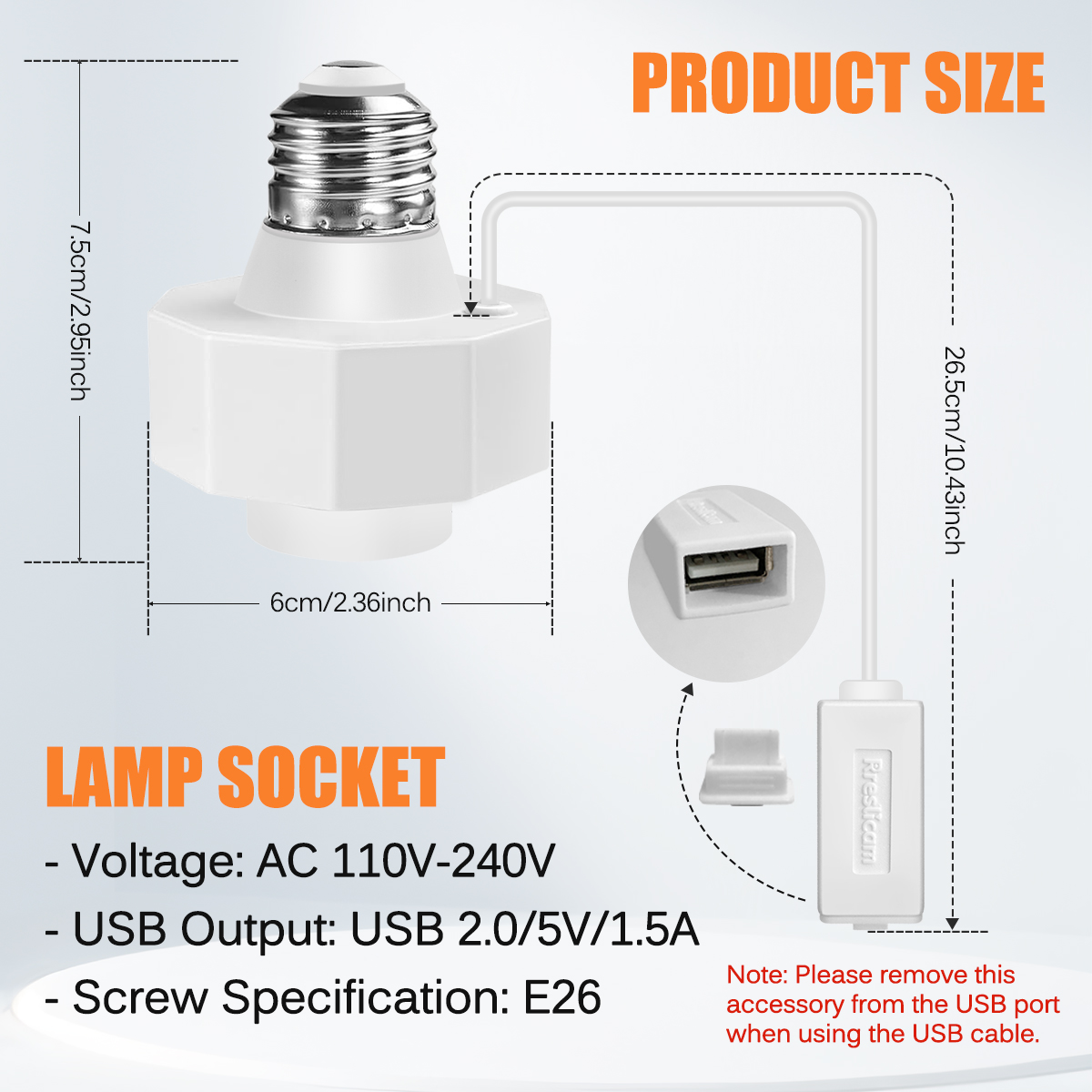 USB Light Socket Outlet Adapte - Outdoor Power Adapter Wyze ulasan dan harga