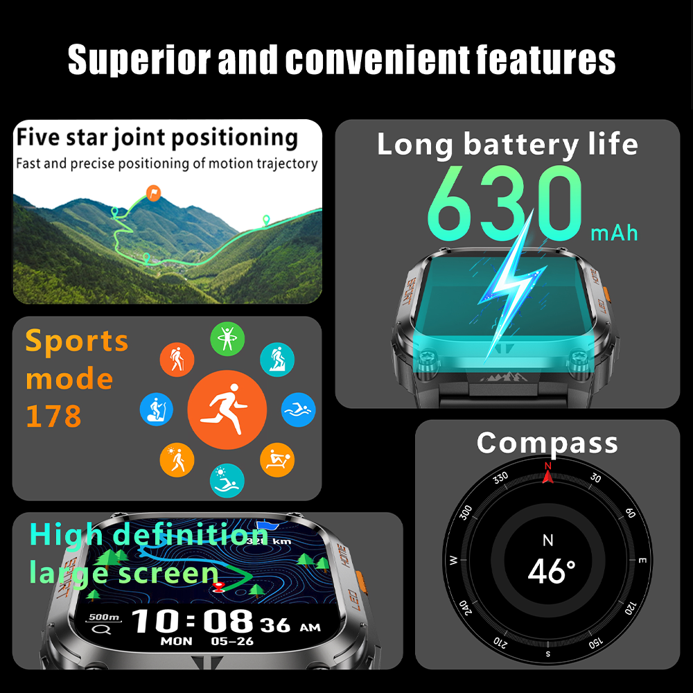 2026 new Outdoor Smartwatch GP - Outdoor Power Hours ulasan dan harga