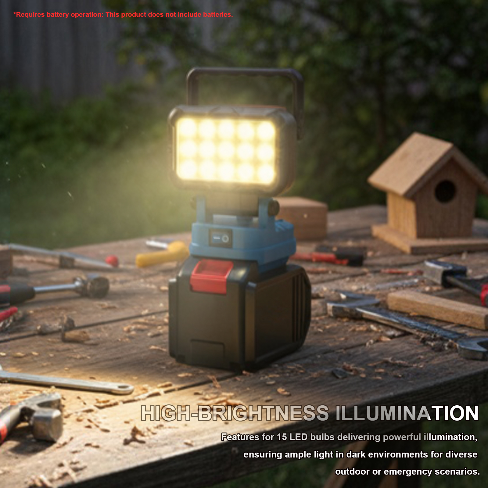 15 LED Working Light For Makit - Outdoor Power Not Working ulasan dan harga