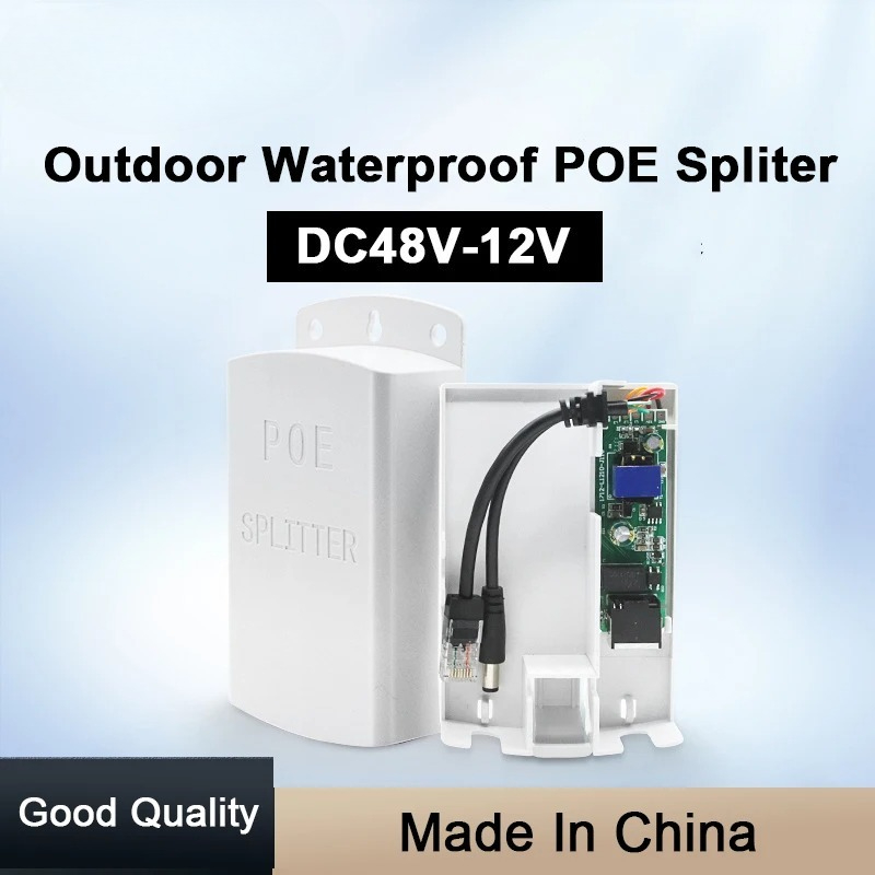 1PCS  POE Splitter 48V to 12V  - Outdoor Power Supply 12V ulasan dan harga