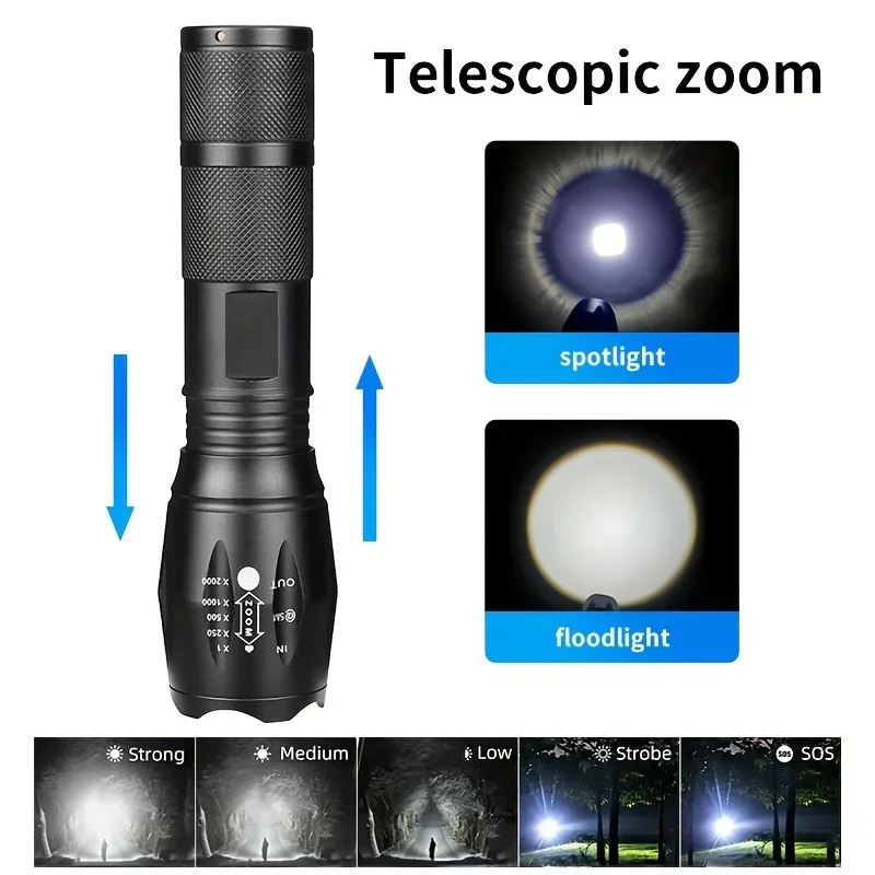 10W Zoom LED Flashlight High P - Outdoor Power Not Working ulasan dan harga