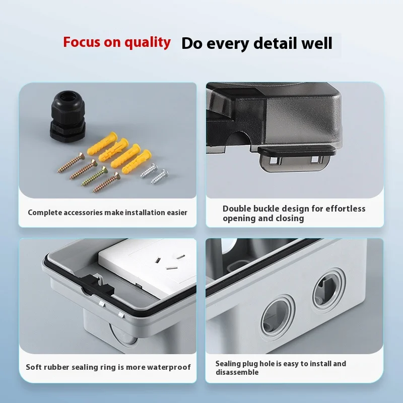 Outdoor Waterproof Socket Open - Outdoor Power Socket ulasan dan harga