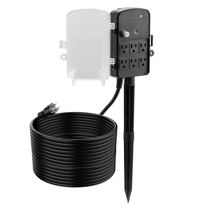 Outdoor Power Stake, 50FT Exte - Outdoor Power Outlet With Remote Control ulasan dan harga