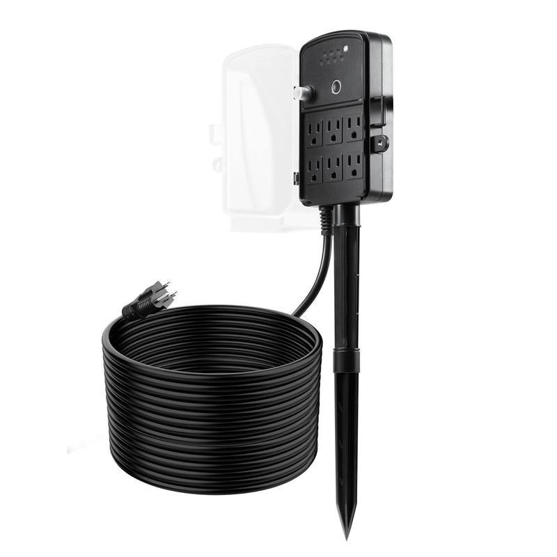 Outdoor Power Stake, 50FT Exte - Outdoor Power Outlet With Remote Control ulasan dan harga