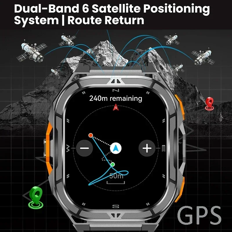 Luxury AMOLED Smartwatch Real  - Outdoor Power Hours ulasan dan harga