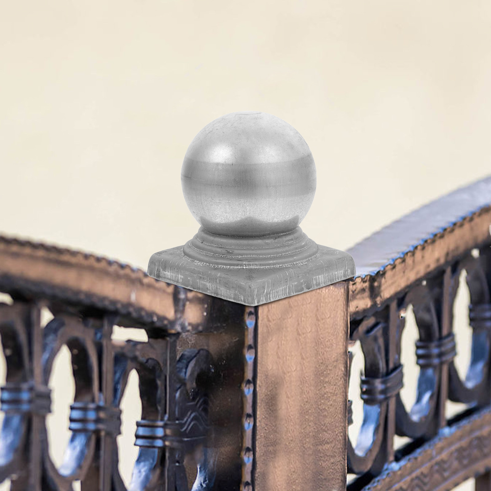 Ball Shaped Metal Fence Post C - Outdoor Power Post ulasan dan harga