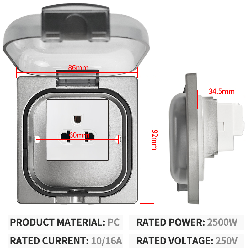 IP65 Waterproof Outdoor Socket - Outdoor Power Socket ulasan dan harga
