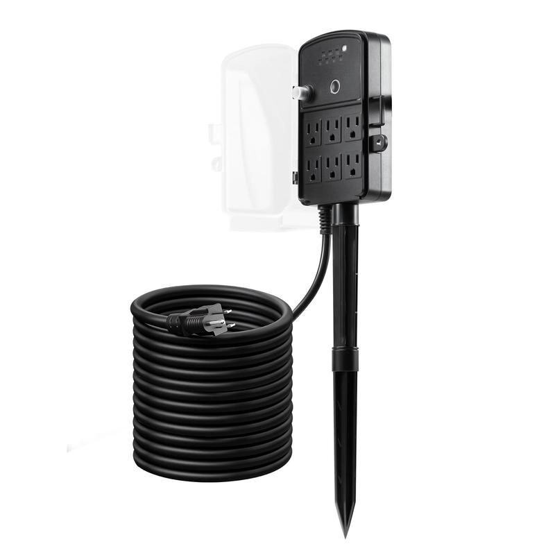 Outdoor Power Stake, 25FT Exte - Outdoor Power Outlet With Remote Control ulasan dan harga