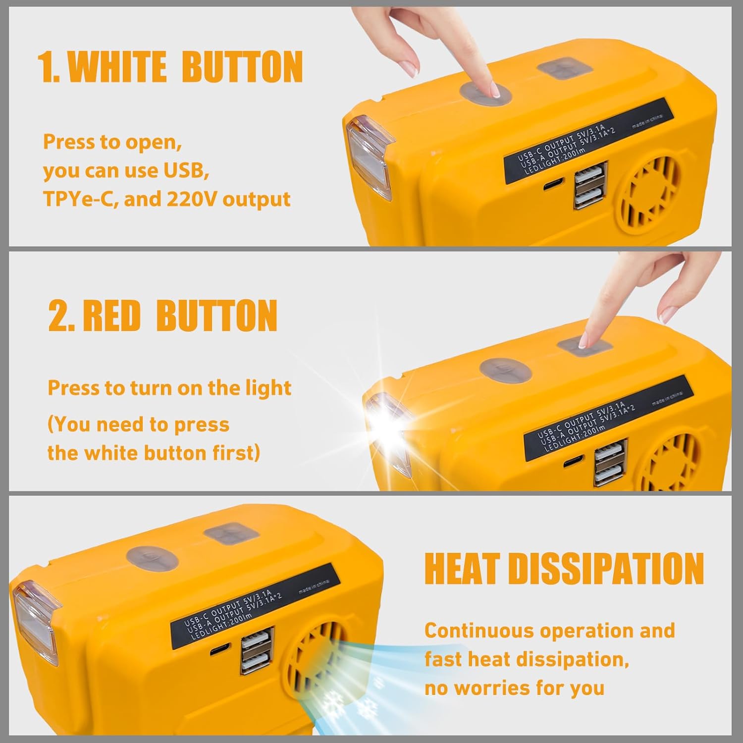 Compact Size 200W DC20V-AC220V - Outdoor Power Not Working ulasan dan harga