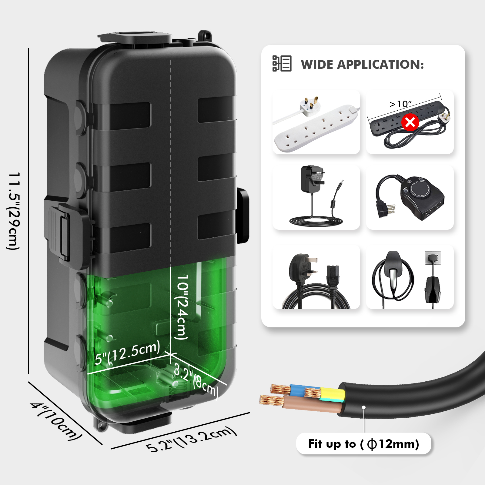 Medium Outdoor Electrical Box, - Outdoor Power Socket ulasan dan harga