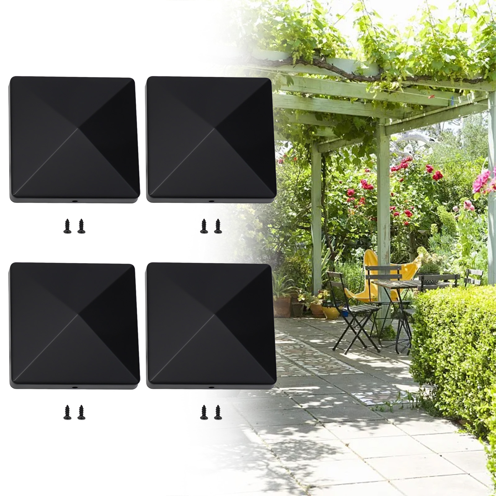 4 Inch Plastic Fence Post Cap  - Outdoor Power Post ulasan dan harga